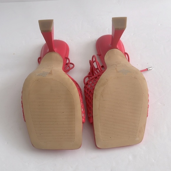 MARC FISHER $159 Women’s Dallyn Ankle Tie Sandal Pink Heel Shoes Size 6.5 M New - Picture 6 of 6